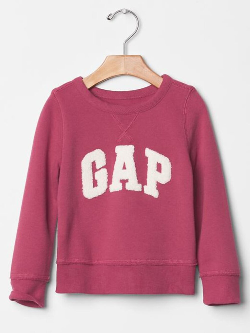 2T new Baby Gap Logo Pullover Sweatshirt Rose Chintz Pink NWT cozy fall fave